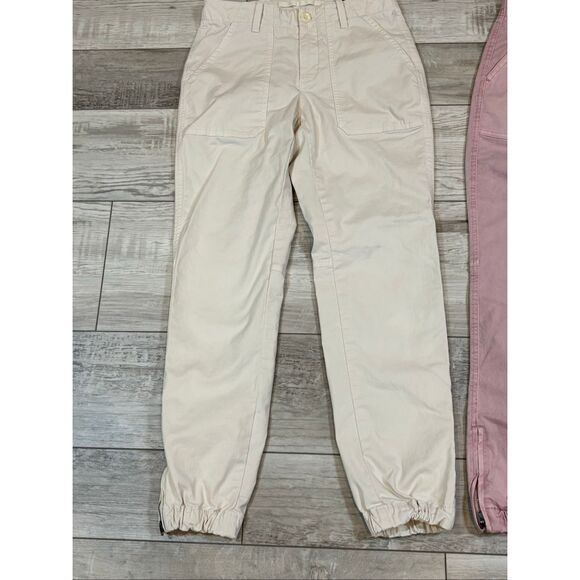 Banana Republic pink and cream utility pants size 0 - Picture 7 of 15
